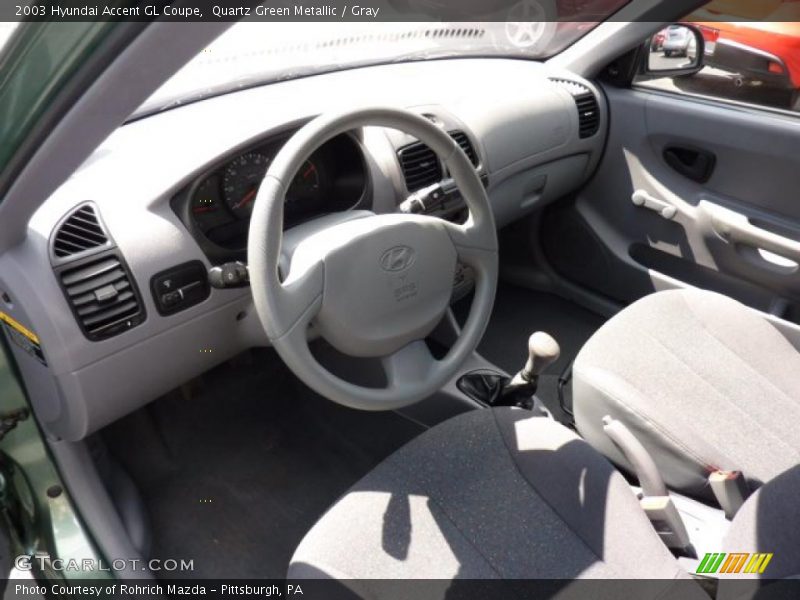 Gray Interior - 2003 Accent GL Coupe 