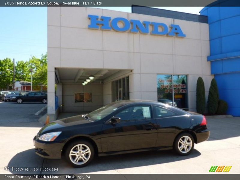 Royal Blue Pearl / Black 2006 Honda Accord EX Coupe