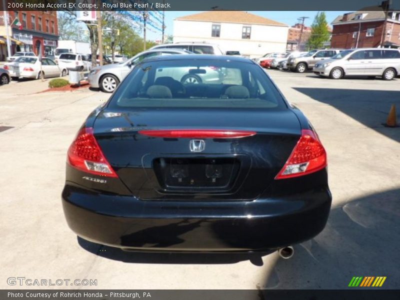 Royal Blue Pearl / Black 2006 Honda Accord EX Coupe