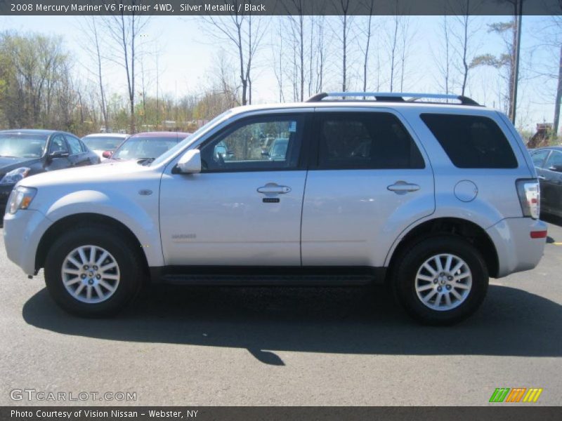 Silver Metallic / Black 2008 Mercury Mariner V6 Premier 4WD