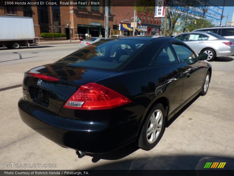 Royal Blue Pearl / Black 2006 Honda Accord EX Coupe