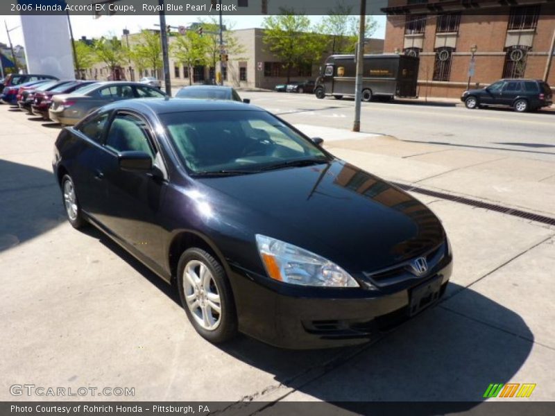 Royal Blue Pearl / Black 2006 Honda Accord EX Coupe