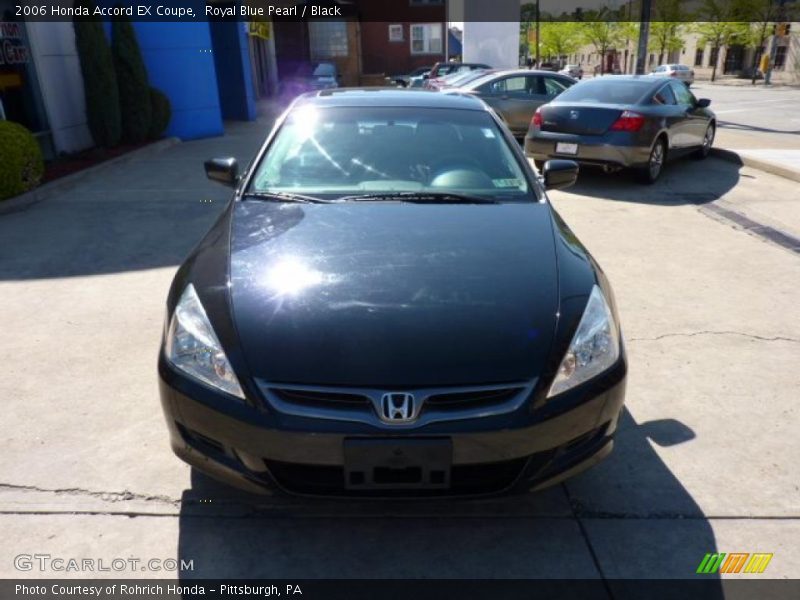 Royal Blue Pearl / Black 2006 Honda Accord EX Coupe