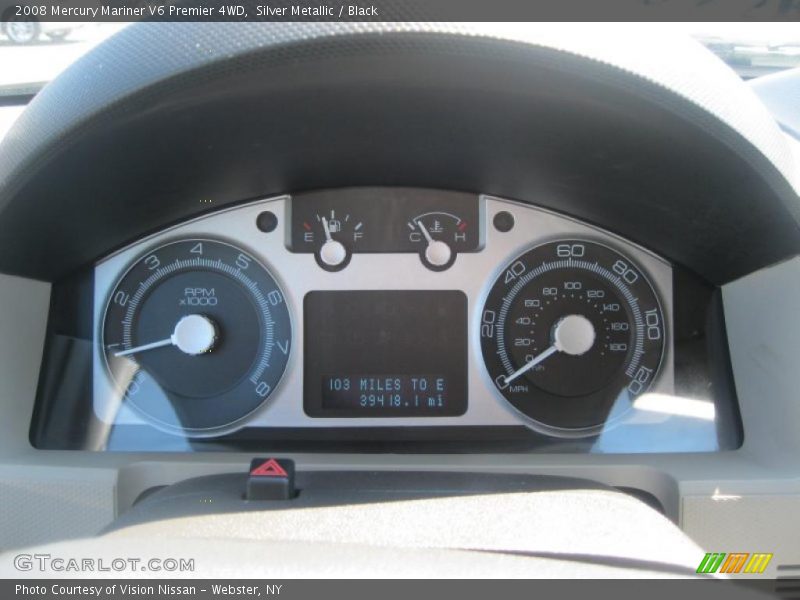 Silver Metallic / Black 2008 Mercury Mariner V6 Premier 4WD