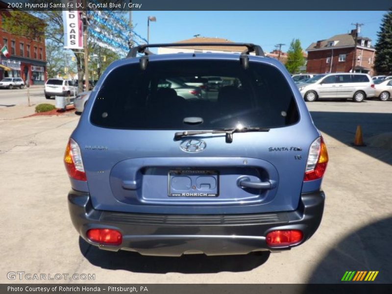 Crystal Blue / Gray 2002 Hyundai Santa Fe LX