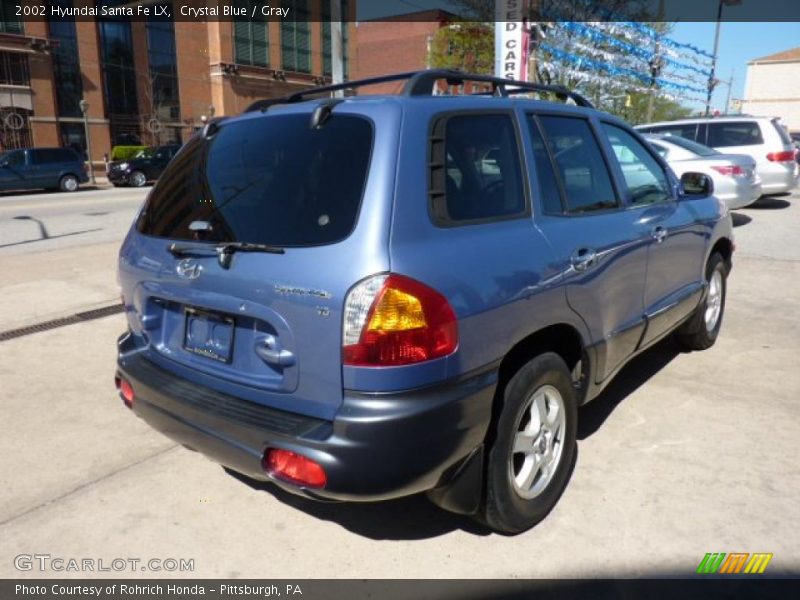 Crystal Blue / Gray 2002 Hyundai Santa Fe LX