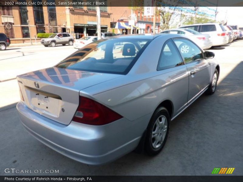 Satin Silver Metallic / Black 2002 Honda Civic DX Coupe