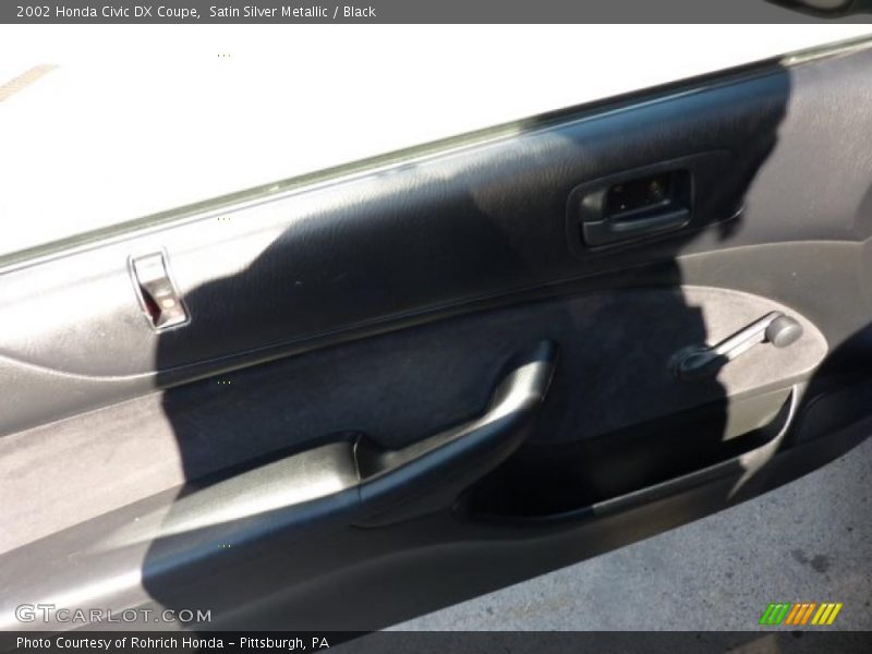 Satin Silver Metallic / Black 2002 Honda Civic DX Coupe