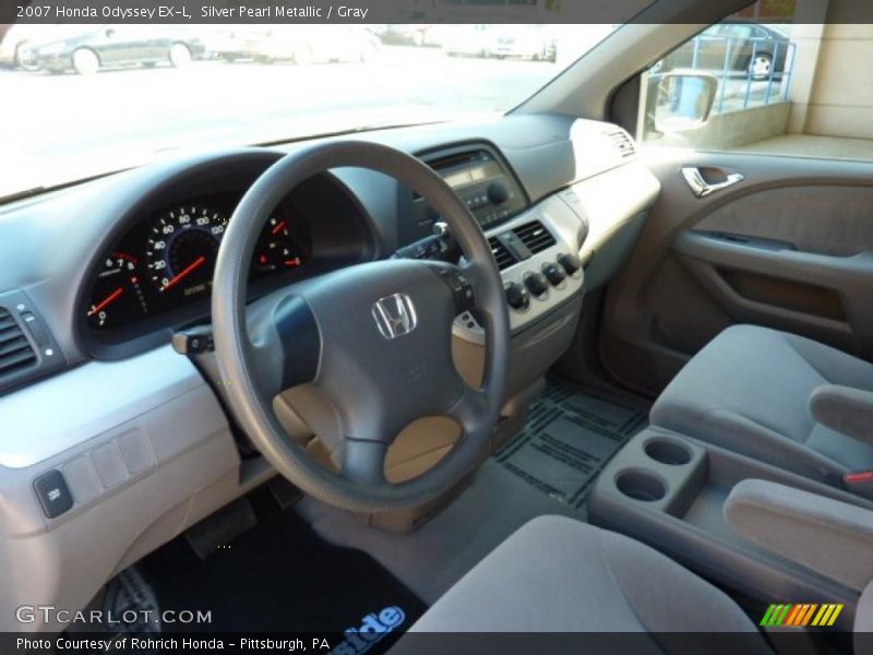 Silver Pearl Metallic / Gray 2007 Honda Odyssey EX-L