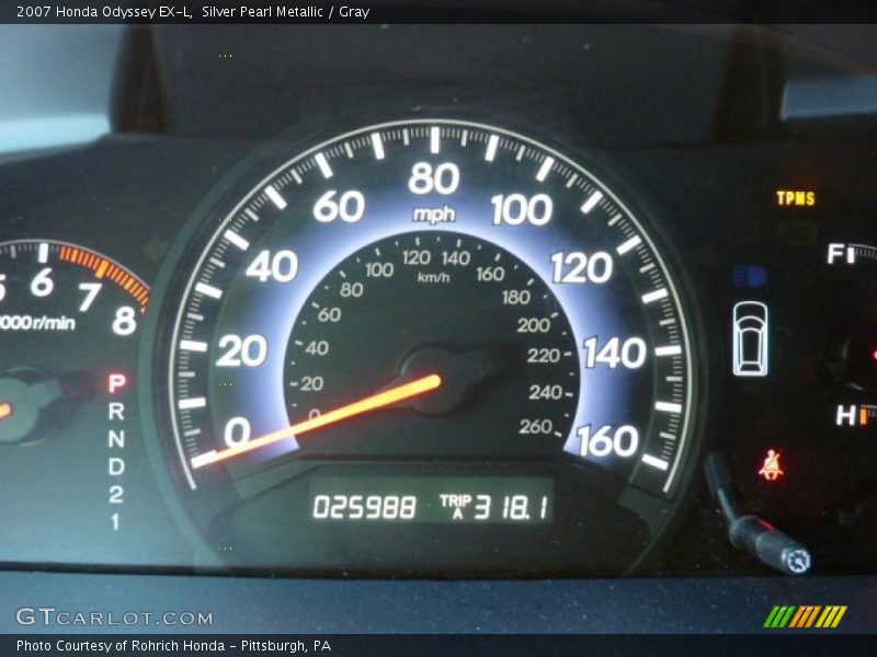 Silver Pearl Metallic / Gray 2007 Honda Odyssey EX-L