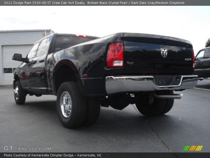 Brilliant Black Crystal Pearl / Dark Slate Gray/Medium Graystone 2011 Dodge Ram 3500 HD ST Crew Cab 4x4 Dually