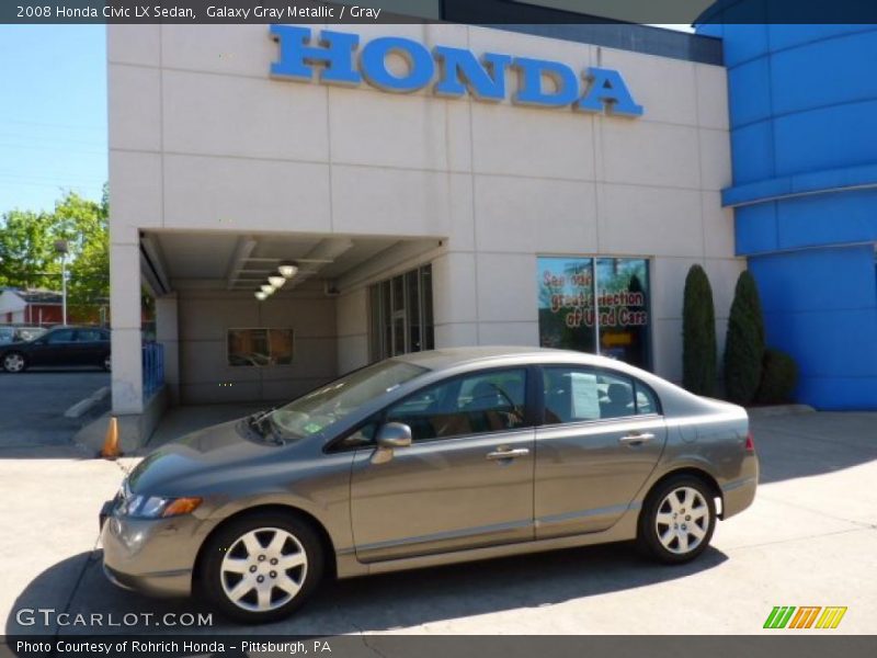 Galaxy Gray Metallic / Gray 2008 Honda Civic LX Sedan