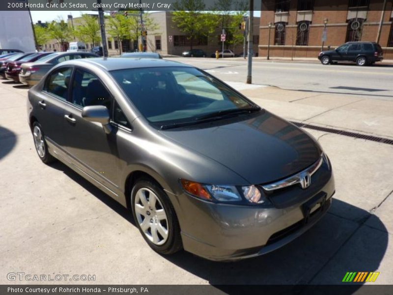 Galaxy Gray Metallic / Gray 2008 Honda Civic LX Sedan