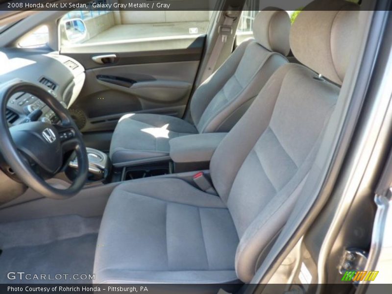 Galaxy Gray Metallic / Gray 2008 Honda Civic LX Sedan
