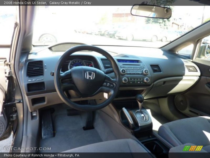 Galaxy Gray Metallic / Gray 2008 Honda Civic LX Sedan