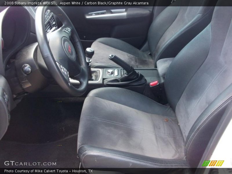  2008 Impreza WRX STi Carbon Black/Graphite Gray Alcantara Interior