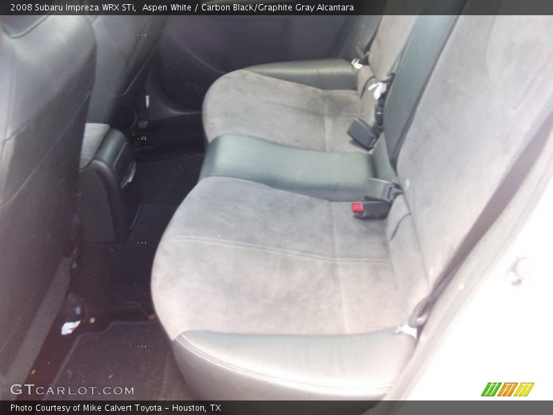 Aspen White / Carbon Black/Graphite Gray Alcantara 2008 Subaru Impreza WRX STi