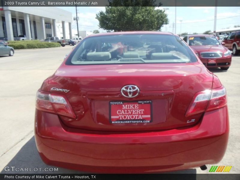Barcelona Red Metallic / Ash 2009 Toyota Camry LE