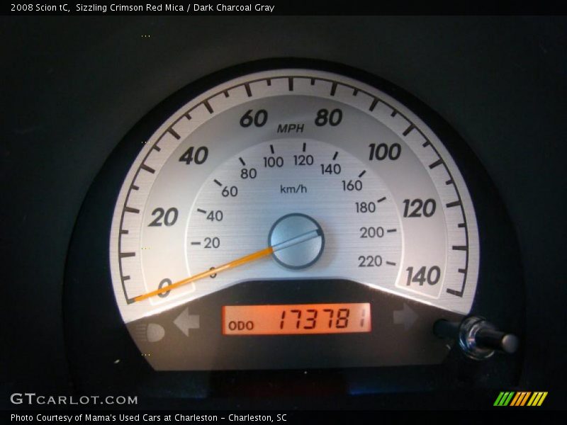 Sizzling Crimson Red Mica / Dark Charcoal Gray 2008 Scion tC