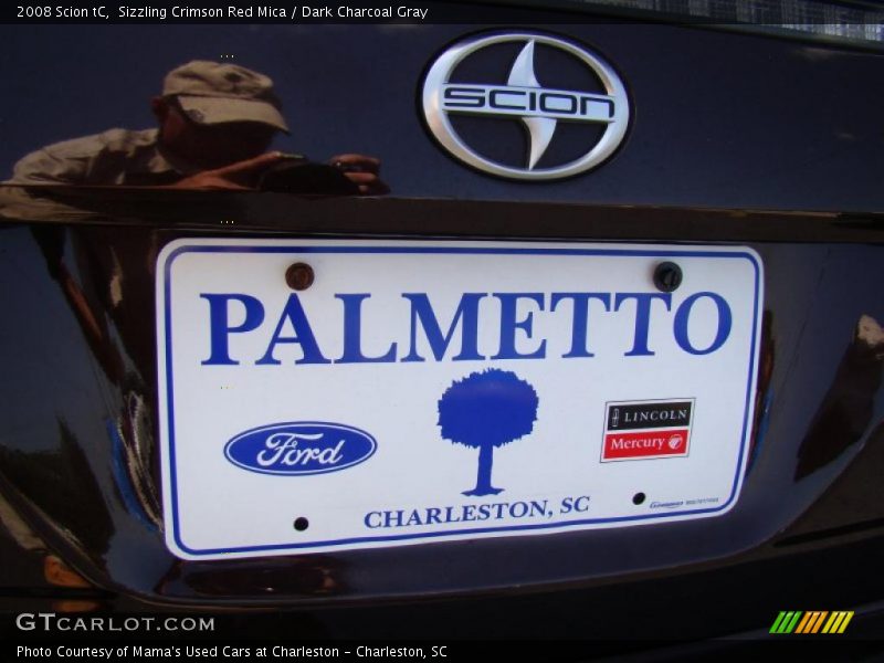 Sizzling Crimson Red Mica / Dark Charcoal Gray 2008 Scion tC
