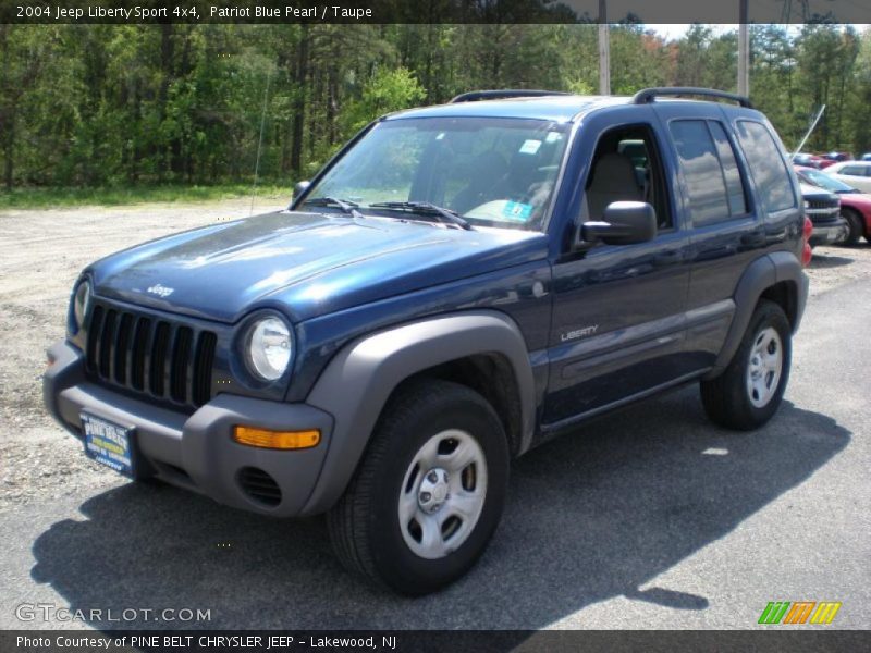 Patriot Blue Pearl / Taupe 2004 Jeep Liberty Sport 4x4