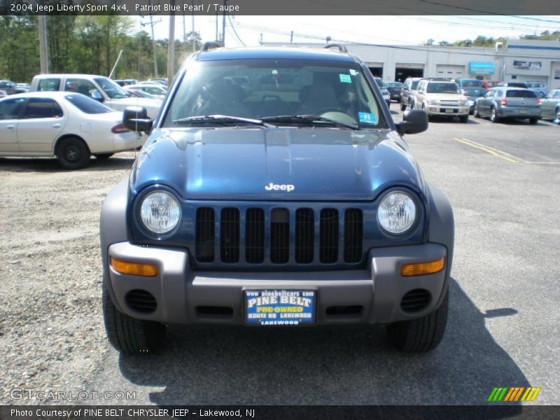 Patriot Blue Pearl / Taupe 2004 Jeep Liberty Sport 4x4