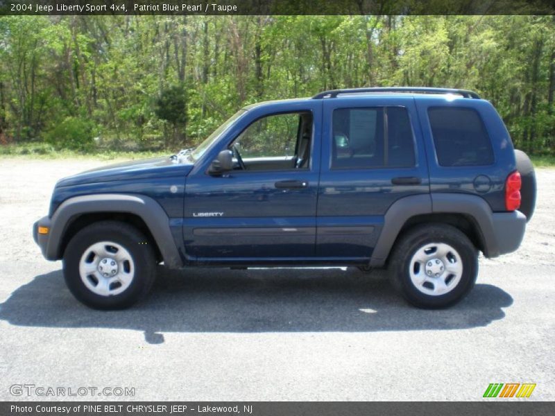 Patriot Blue Pearl / Taupe 2004 Jeep Liberty Sport 4x4