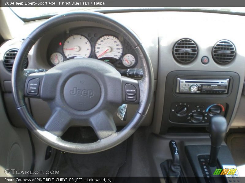Patriot Blue Pearl / Taupe 2004 Jeep Liberty Sport 4x4
