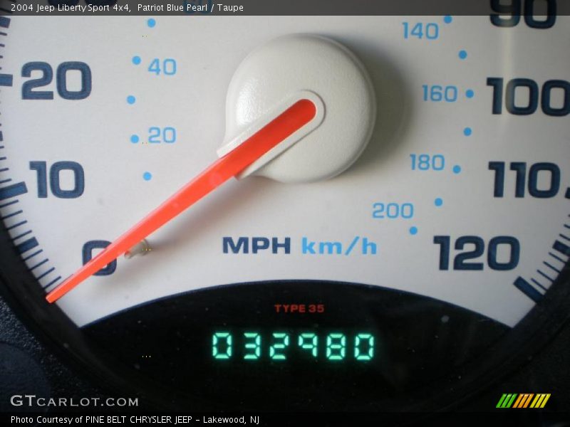 Patriot Blue Pearl / Taupe 2004 Jeep Liberty Sport 4x4