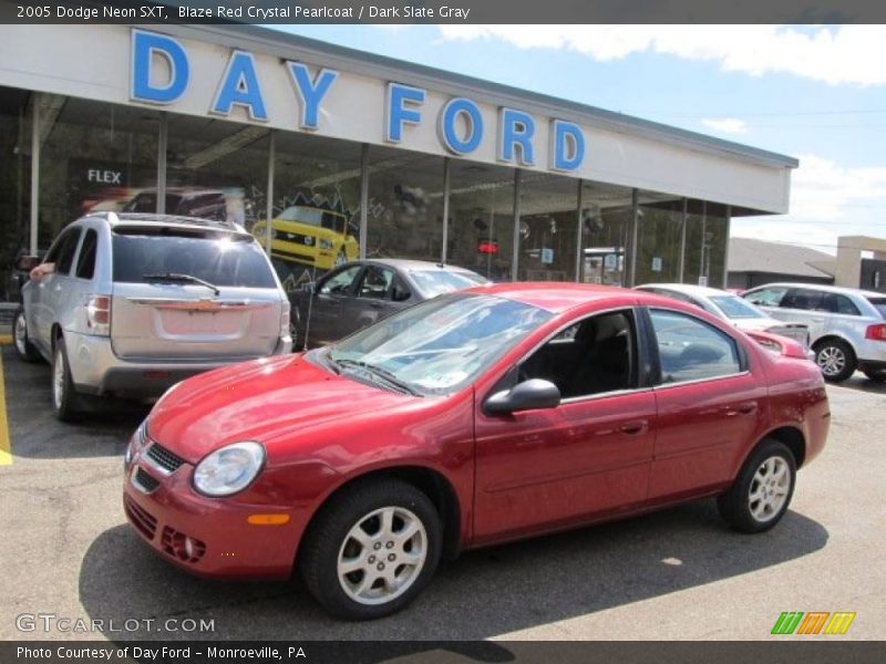 Blaze Red Crystal Pearlcoat / Dark Slate Gray 2005 Dodge Neon SXT