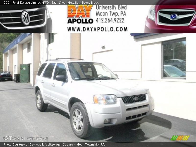 Satin Silver Metallic / Ebony Black 2004 Ford Escape Limited 4WD