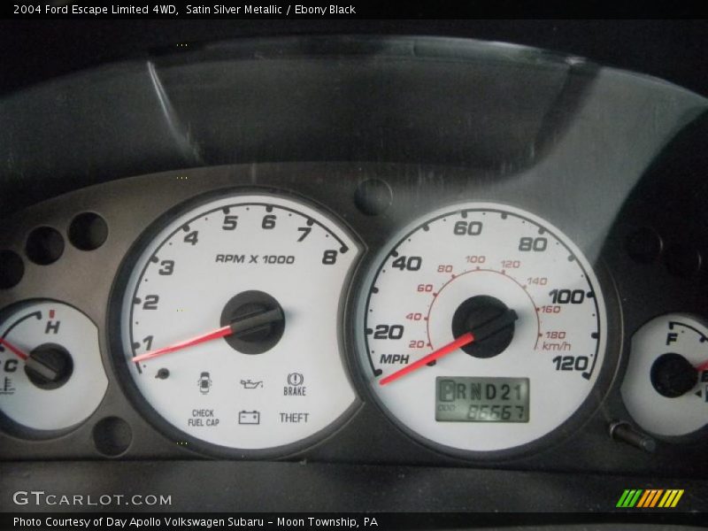 Satin Silver Metallic / Ebony Black 2004 Ford Escape Limited 4WD