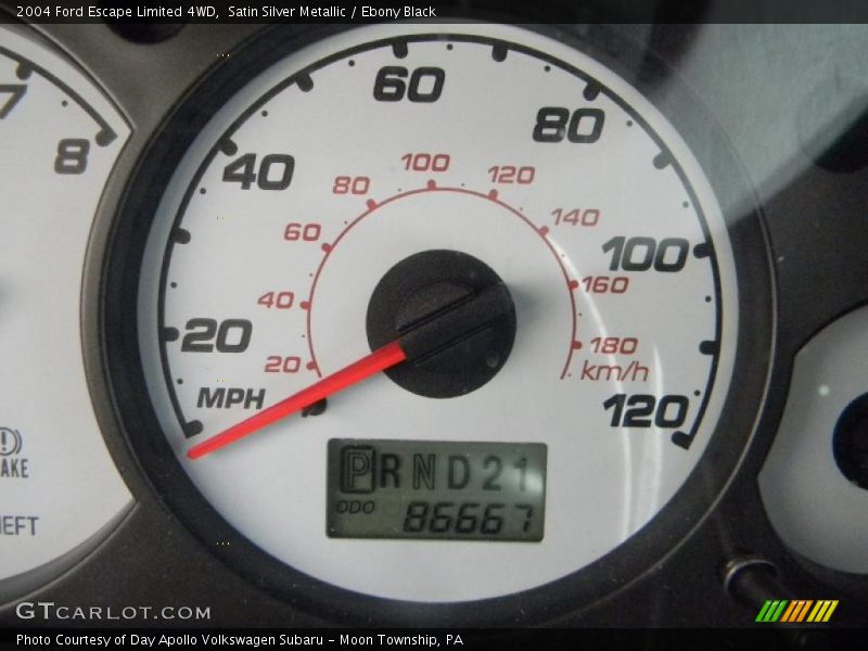 Satin Silver Metallic / Ebony Black 2004 Ford Escape Limited 4WD