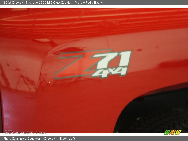 Victory Red / Ebony 2009 Chevrolet Silverado 1500 LTZ Crew Cab 4x4
