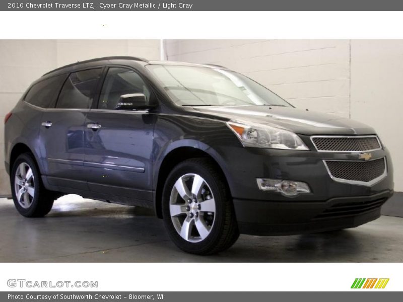 Cyber Gray Metallic / Light Gray 2010 Chevrolet Traverse LTZ