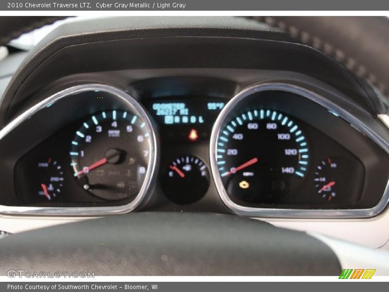 Cyber Gray Metallic / Light Gray 2010 Chevrolet Traverse LTZ