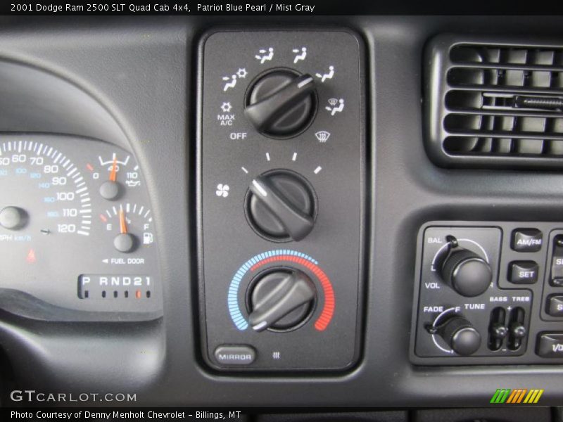 Controls of 2001 Ram 2500 SLT Quad Cab 4x4