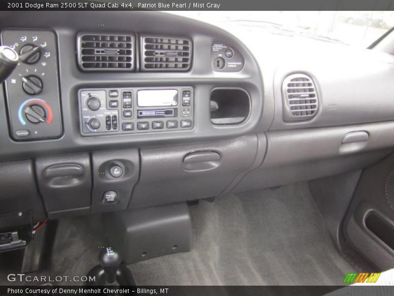 Patriot Blue Pearl / Mist Gray 2001 Dodge Ram 2500 SLT Quad Cab 4x4