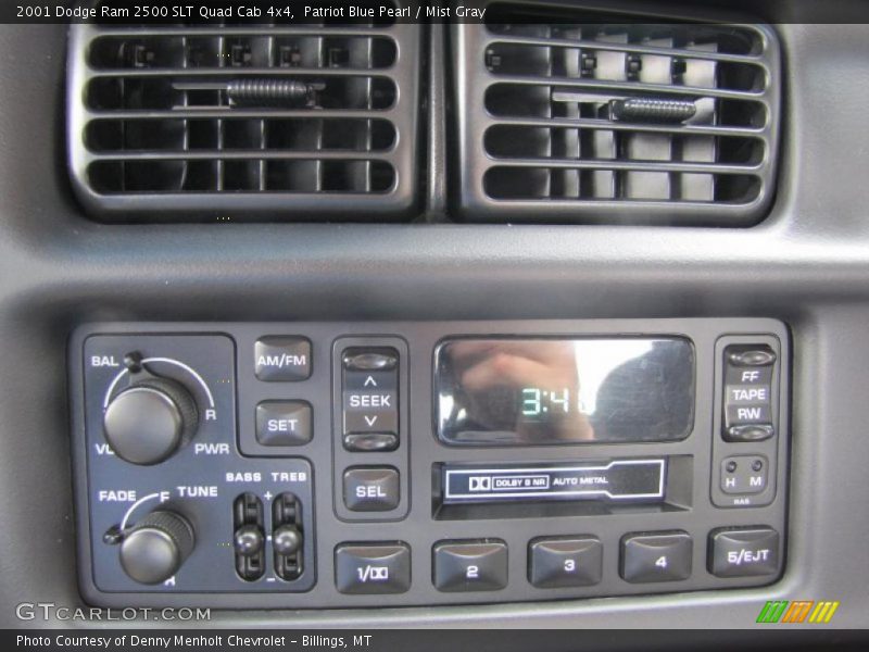 Patriot Blue Pearl / Mist Gray 2001 Dodge Ram 2500 SLT Quad Cab 4x4