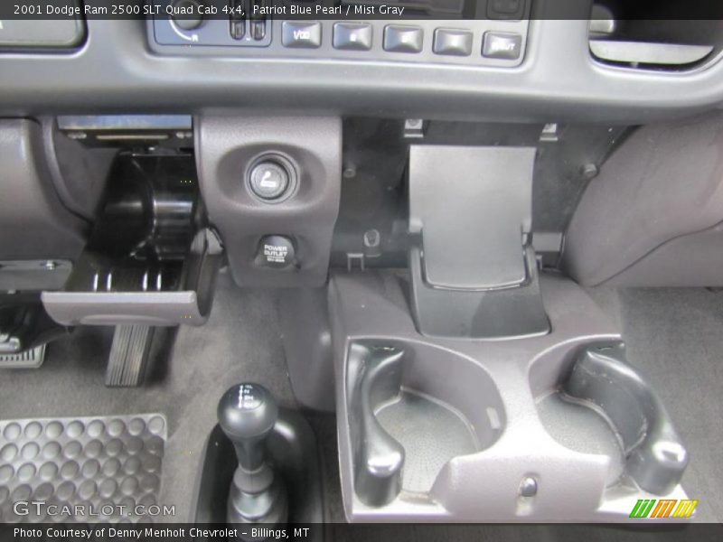 Patriot Blue Pearl / Mist Gray 2001 Dodge Ram 2500 SLT Quad Cab 4x4