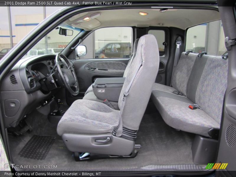 Patriot Blue Pearl / Mist Gray 2001 Dodge Ram 2500 SLT Quad Cab 4x4