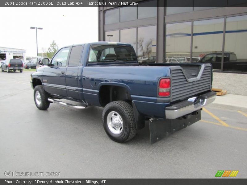 Patriot Blue Pearl / Mist Gray 2001 Dodge Ram 2500 SLT Quad Cab 4x4
