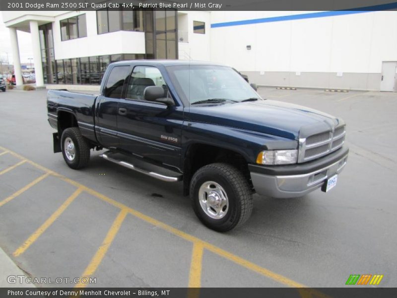 Patriot Blue Pearl / Mist Gray 2001 Dodge Ram 2500 SLT Quad Cab 4x4