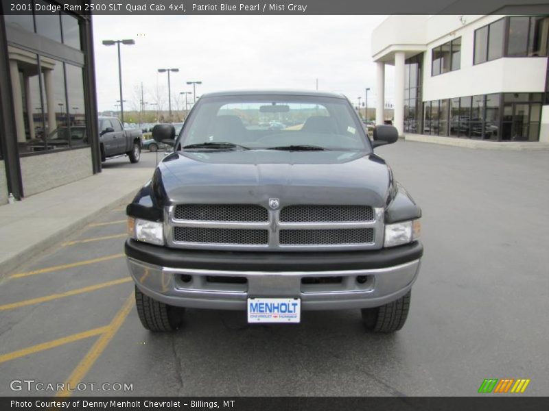 Patriot Blue Pearl / Mist Gray 2001 Dodge Ram 2500 SLT Quad Cab 4x4