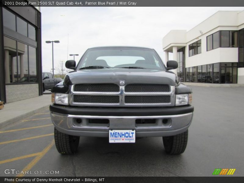 Patriot Blue Pearl / Mist Gray 2001 Dodge Ram 2500 SLT Quad Cab 4x4