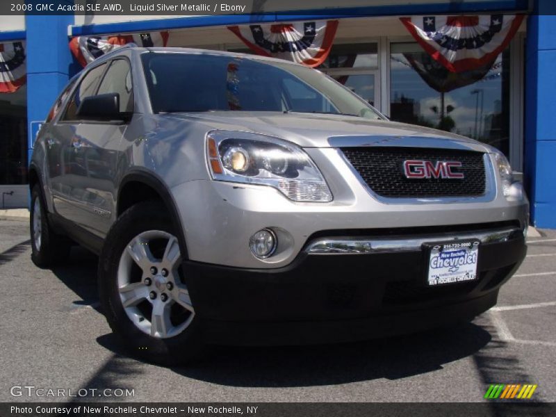 Liquid Silver Metallic / Ebony 2008 GMC Acadia SLE AWD