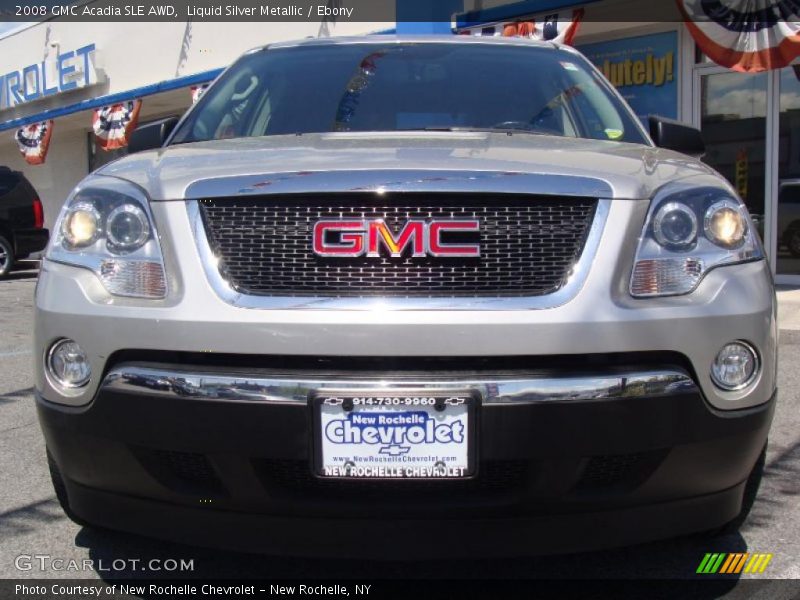 Liquid Silver Metallic / Ebony 2008 GMC Acadia SLE AWD