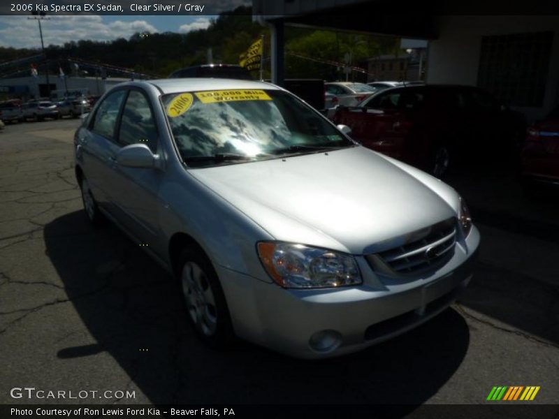 Clear Silver / Gray 2006 Kia Spectra EX Sedan