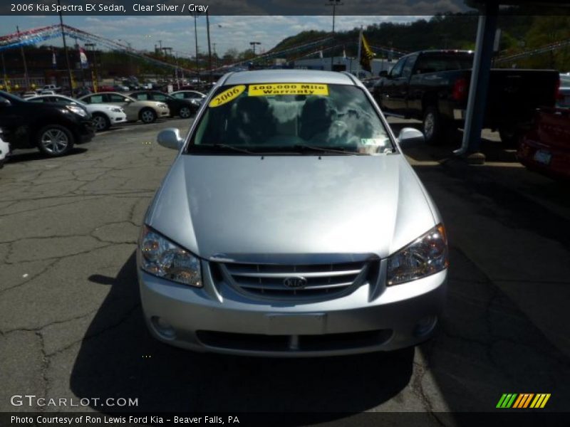 Clear Silver / Gray 2006 Kia Spectra EX Sedan