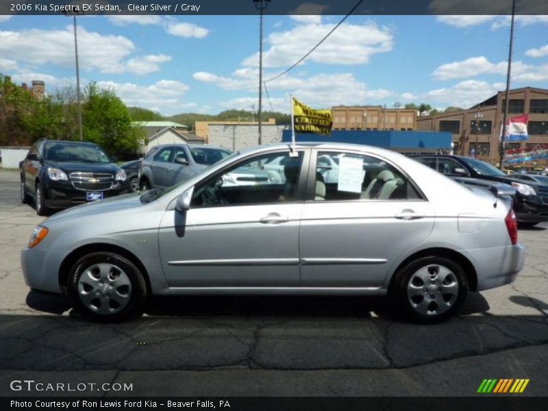Clear Silver / Gray 2006 Kia Spectra EX Sedan
